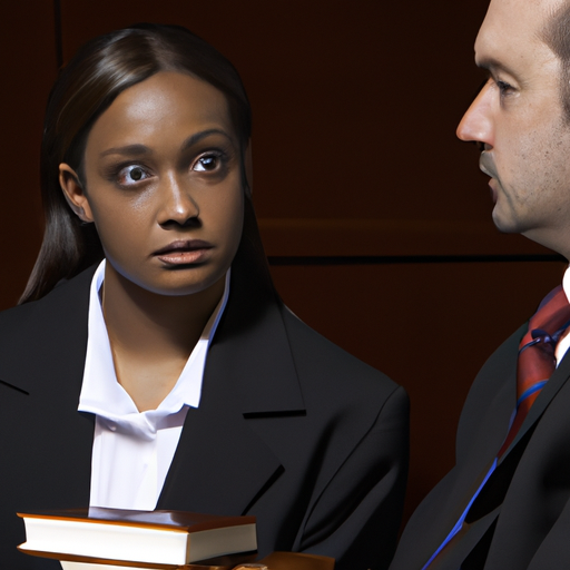 אדם מודאג בהתייעצות עם עורך דין פלילי.